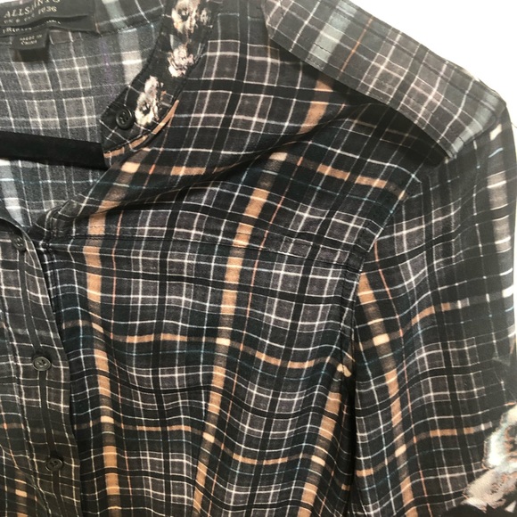 ALLSAINTS Sanko Prairie Dress 100% Silk - Picture 9 of 17